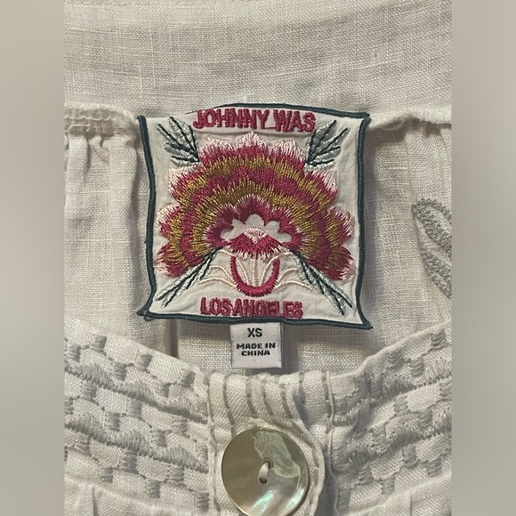 Johnny Was Sovanna Wander top linen Size XS - Picture 2 of 6